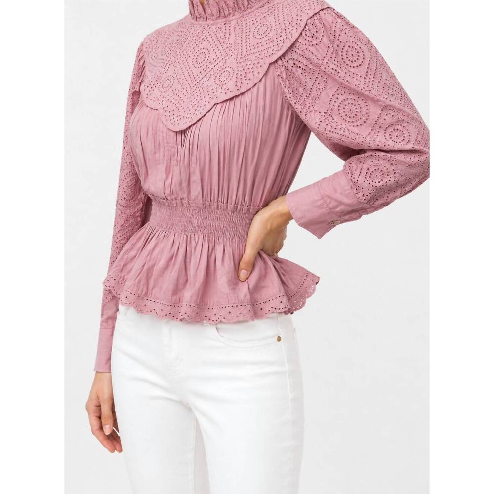 NEW SEA vienne eyelet top in lilac